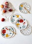 Hermia DNR0053 Platos de Postre de Porcelana 20x20x2 cm Juego de 6 Piezas